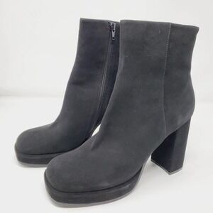 Jeffrey Campbell Suede Block Chunky Heels Spaced Boots Y2K New With Tags